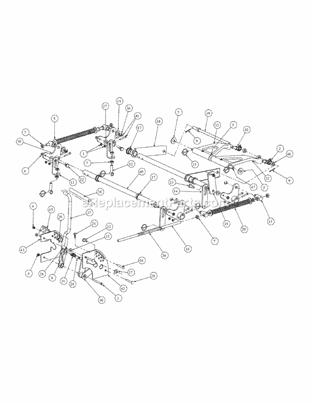 Lift Assembly (Nov.2003 & After) Diagram and Parts List for M54-KH 53BB5B8W750-25-HP Cub Cadet Lawn Tractor